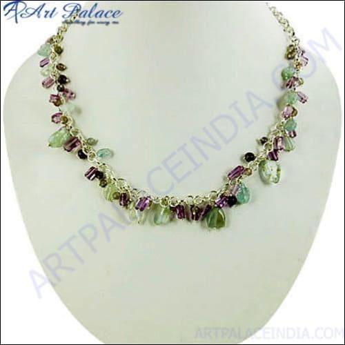 Best Selling 925 Silver Gemstone Necklace