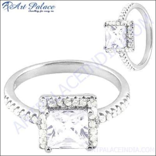 Best Selling Silver Cubic Zirconia Gemstone Ring