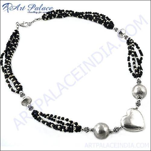 Black Onyx 925 Silver Necklace
