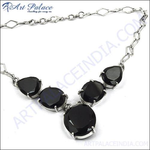 Black Onyx 925 Sterling Silver Necklace