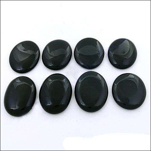 Black Onyx Plain Cabochon Loose Gemstones Round Cabochon Gemstones Trendy Gemstones Precious Gemstones