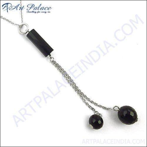 Black Onyx Sterling 925 Silver Necklace
