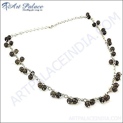 Black Pearl Beads 925 Sterling Silver Necklace