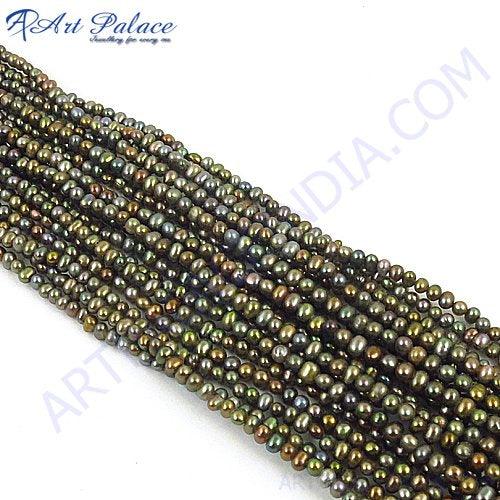 Black Pearl Gemstone Beads Necklace Strands Black Pearl Strands Fashion Beads Strands