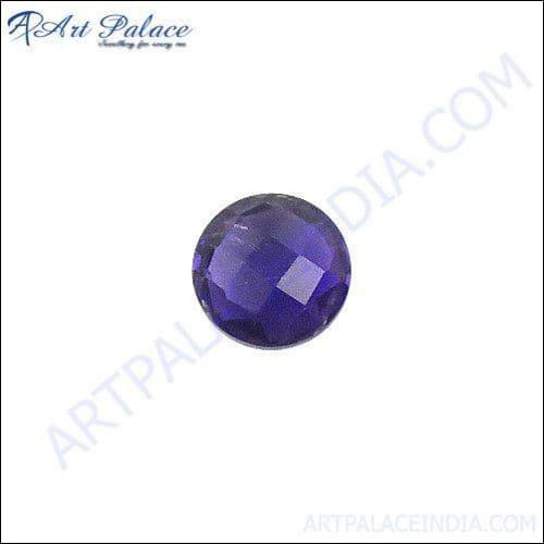 Blue African Amethyst Round Shape Briolette Cut GemStone, Loose GemStone Amethyst Cut Gemstone Fancy Gemstone