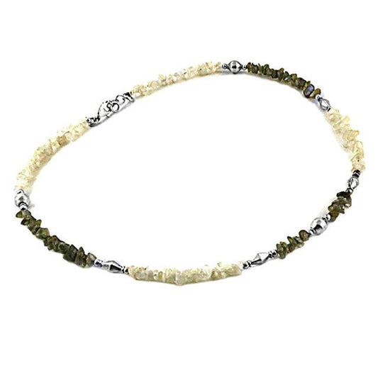 Bohemien Beads Chain Gracious Labradorite and Rainbow Moonstone 925 Silver Necklace Uncut Labrodorit Rainbow Moonstone Necklace Beaded Necklace