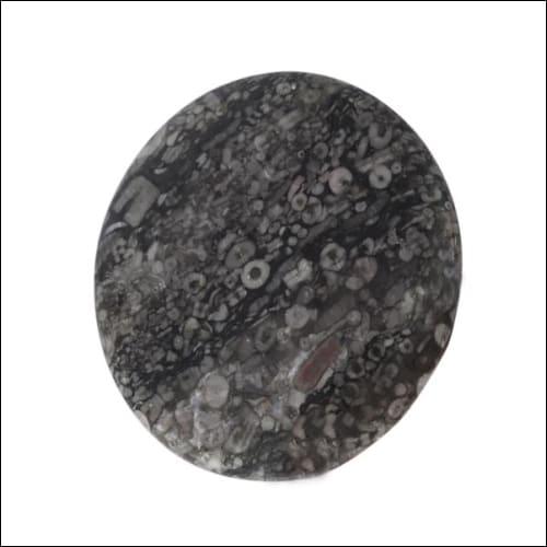 Casual Black Fossil Stone Natural Gemstones Opaque Gemstones