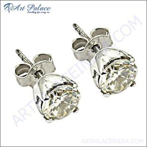 Charming Cubic Zirconia 925 Silver Earring