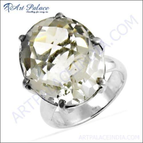 Charming Cubic Zirconia Gemstone 925 Silver Ring