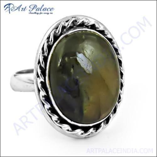 Charming Silver Gemstone Rings With Labradorite Glamours Rings Smart Rings