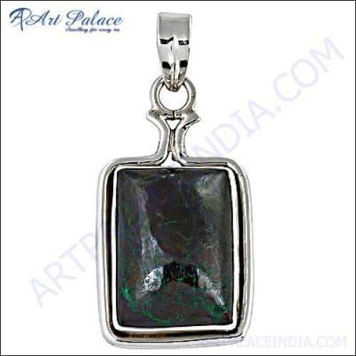 Chrysocolla Gemstone 925 Silver Pendant Energy Gemstone Pendant Solid Pendant