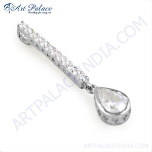 Classic 925 Silver Pendant With Cubic Zirconia