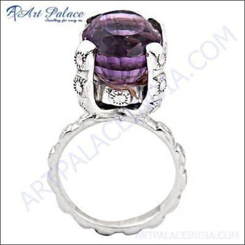Cool Amethyst Gemstone Sterling Silver Ring Amethyst Rings Gemstone Rings Attractive Rings