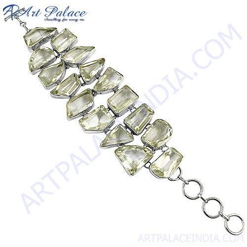 Crystal Loose Gemstone Bracelets 925 Sterling Silver High Quality Bracelet Crystal Bracelet