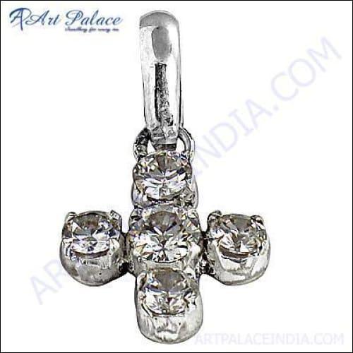 Cubic Zirconia 925 Sterling Silver Pendant Jewelry