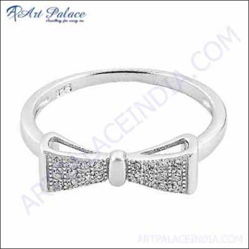 Cubic Zirconia  Fashionable Silver Gemstone Ring