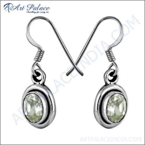 Cubic Zirconia Gemstone Silver Hook Earring Pretty Cz Earring 925 Silver Earrings