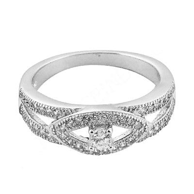 Cute Cubic Zirconia Gemstone 925 Silver Ring Eye Cz Rings Casual Cz Rings
