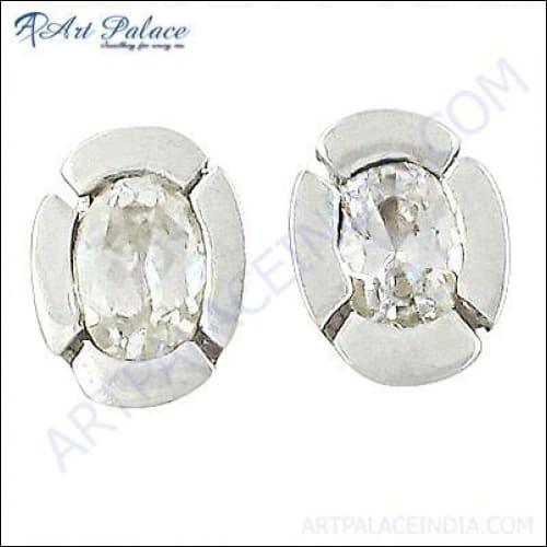 Cz Silver Earrings Oval Cz Earrings Newest Cz Earrings