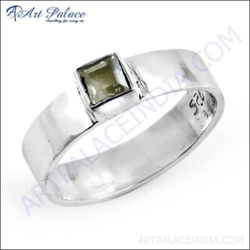 Delicate Cubic Zirconia Gemstone Silver Ring