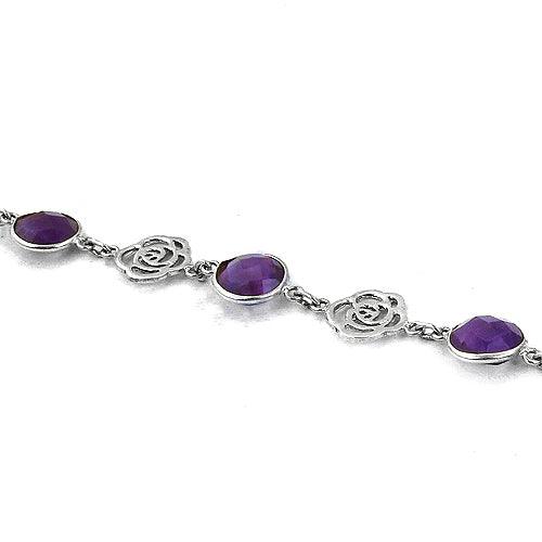 Designer Amethyst Silver Gemstone Bracelet Amethyst Gemstone Bracelet Superb Bracelet