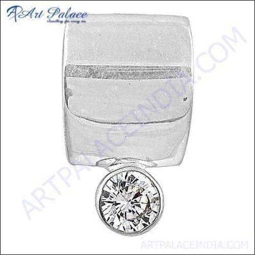 Designer Cubic Zirconia Silver Pendant,Cubic Zirconia Jewelry