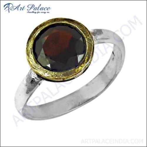 Elegant Fashion Garnet Gemstone Silver Ring