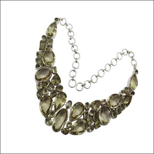 Elegant Multistone 925 Silver Necklace Superior Necklace Handmade Necklace Precious Gemstone Necklace