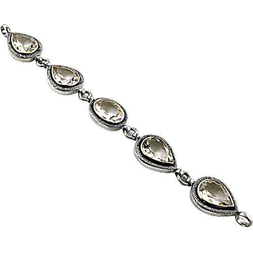 Ethnic Designer Crystal Gemstone Silver Bracelet Crystal Gemstone Bracelet Impressive Bracelet