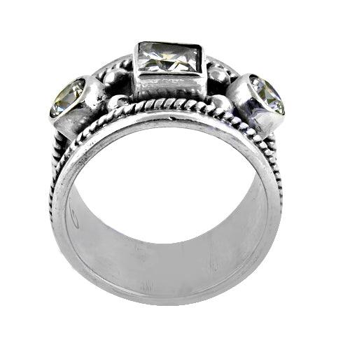 Ethnic Designers Cubic Zircon Gemstone 925 Silver Ring Latest Cz Rings Casual Rings