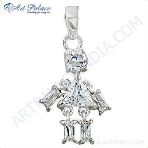 Excellent New Fashion Silver Gemstone Pendant With Cubic Zirconia