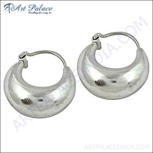 Excellent New Fashionable Plain Silver Earrings