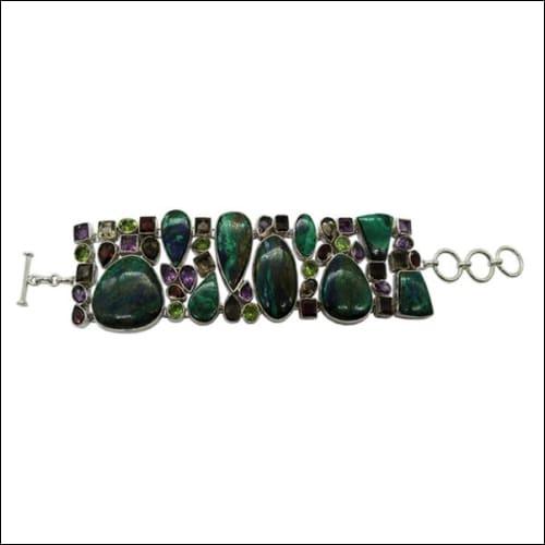 Exciting Multi Stone 925 Silver Bracelet Colorful Gemstone Bracelet Impressive Gemstone Bracelet