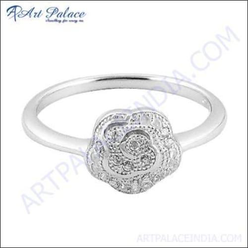 Exclusive Cubic Zirconia Gemstone Silver Ring