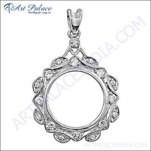 Exclusive Cubic Zirconia Silver Pendant, Cubic Zirconia Jewelry