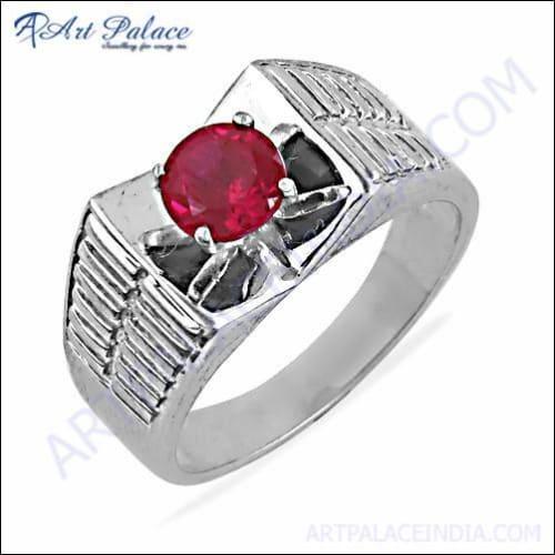 Exclusive Pink Cubic Zirconia Gemstone Silve Ring