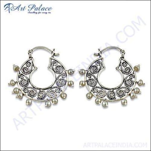 Expensive Pearl Silver Earrings