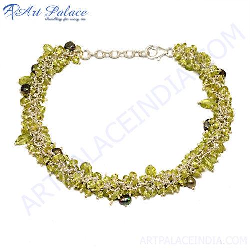 Fabulous Bracelet For Women's, 925 Silver Jewelry Glitzy Beaded Bracelet Handmade Beads Bracelet