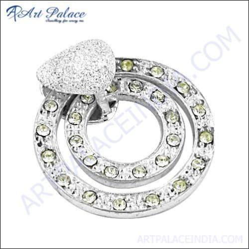 Fabulous Cubic Zirconia Gemstone 925 Silver Pendant