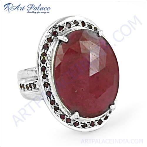 Fabulous Ruby Gemstone Silver Ring, 925 Sterling Silver Jewelry Add