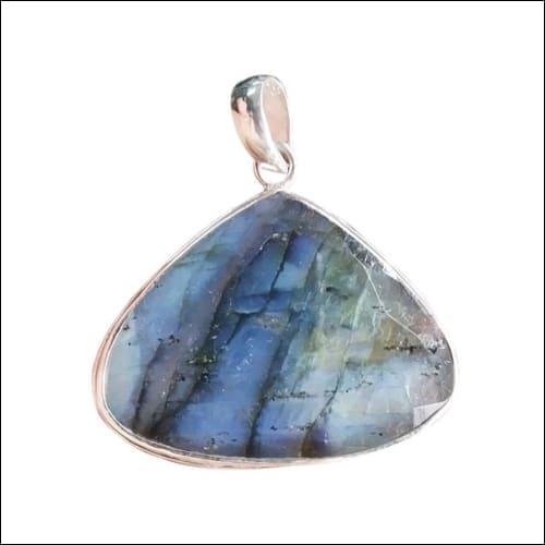 Fabulous Triangle Labradorite Gemstone 925 Silver Pendant Triangle Pendants Labradorite Pendants