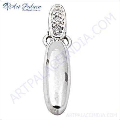 Famous Design Cubic Zirconia Gemstone Silver Pendant