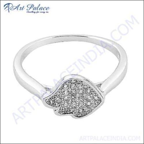 Famous Design Cz Silver Ring