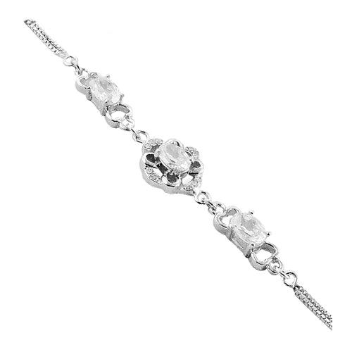Famous Designer Cubic Zirconia Gemstone 925 Silver Bracelet Glittering Cz Bracelet Fashion Bracelet