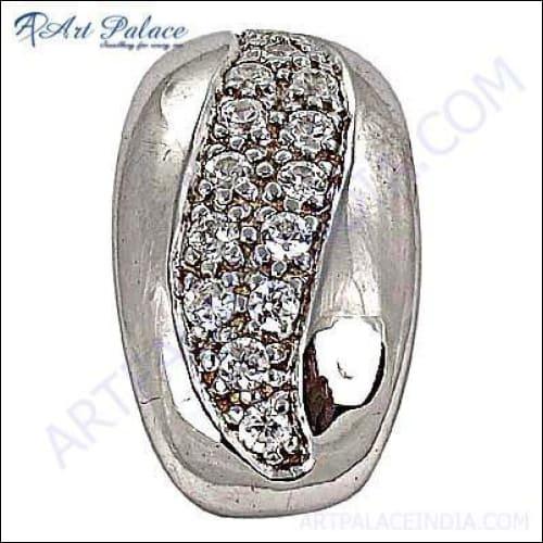 Famous Designer Cubic Zirconia Gemstone 925 Silver Pendant