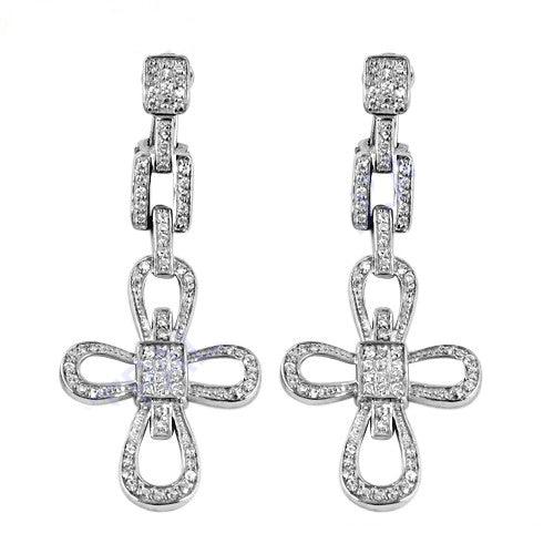 Famous Designer Cubic Zirconia Gemstone Silver Earrings Handmade Cz Earring Bold Cz Earring