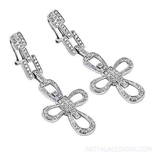 Famous Designer Cubic Zirconia Gemstone Silver Earrings Handmade Cz Earring Bold Cz Earring