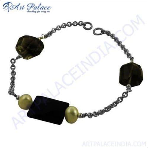 Famous Designer Gemstone Silver Bracelet Exceptional Beaded Bracelet Newest Beaded Bracelet