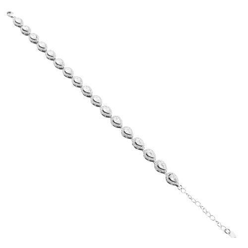 Fantastic Cubic Zirconia  Gemstone 925 Silver Bracelet Pear Shape Cz Bracelet Fashion Cz Bracelet