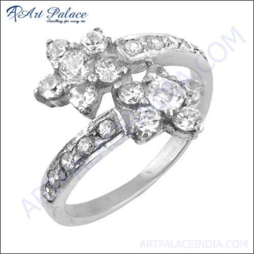 Fashion Accessories Cubic Zirconia Gemstone 925 Silver Ring